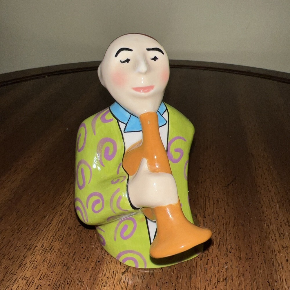 Jazz Musicians Set Of Three Salt & Pepper Shakers ~ Ceramic 4.5" - Picture 7 of 14